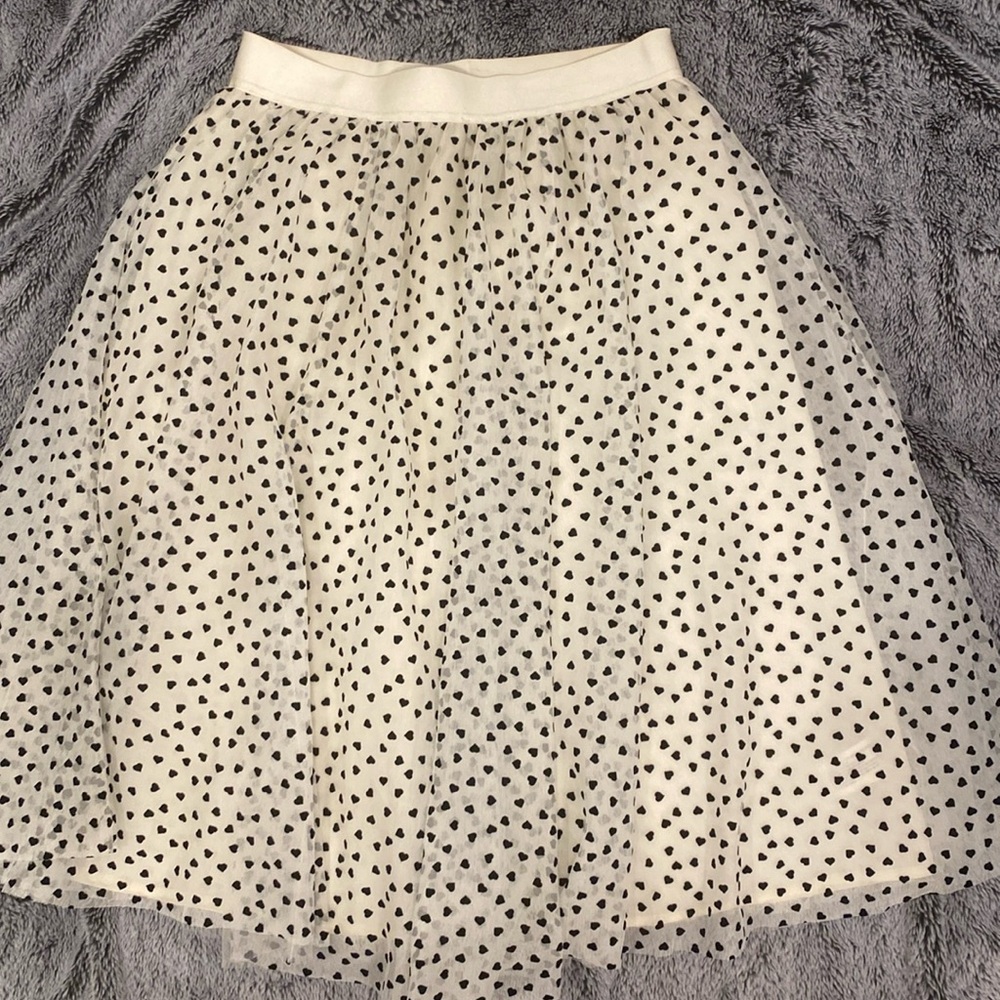 A New Day Black and White A-Line Midi Skirt
